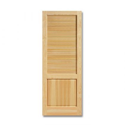 Masonite Wood Louver over Panel Clear Pine Door